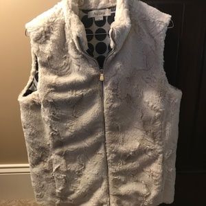 Cream/off white faux fur vest